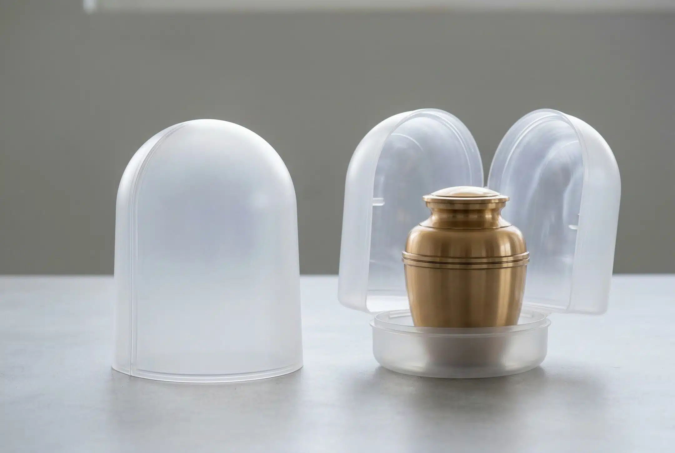ABS blow-molded protective cover for urns