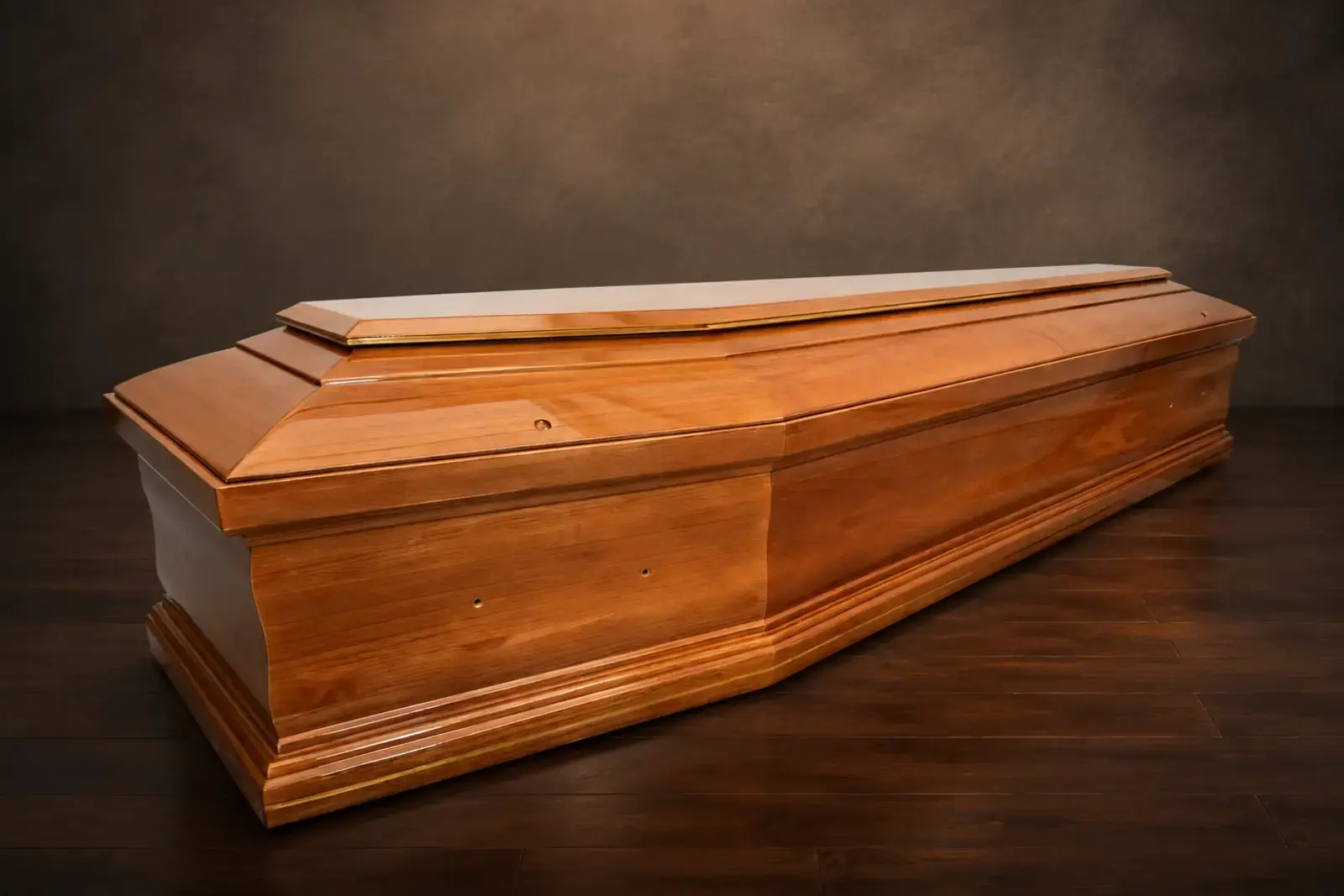 European-style wooden coffin