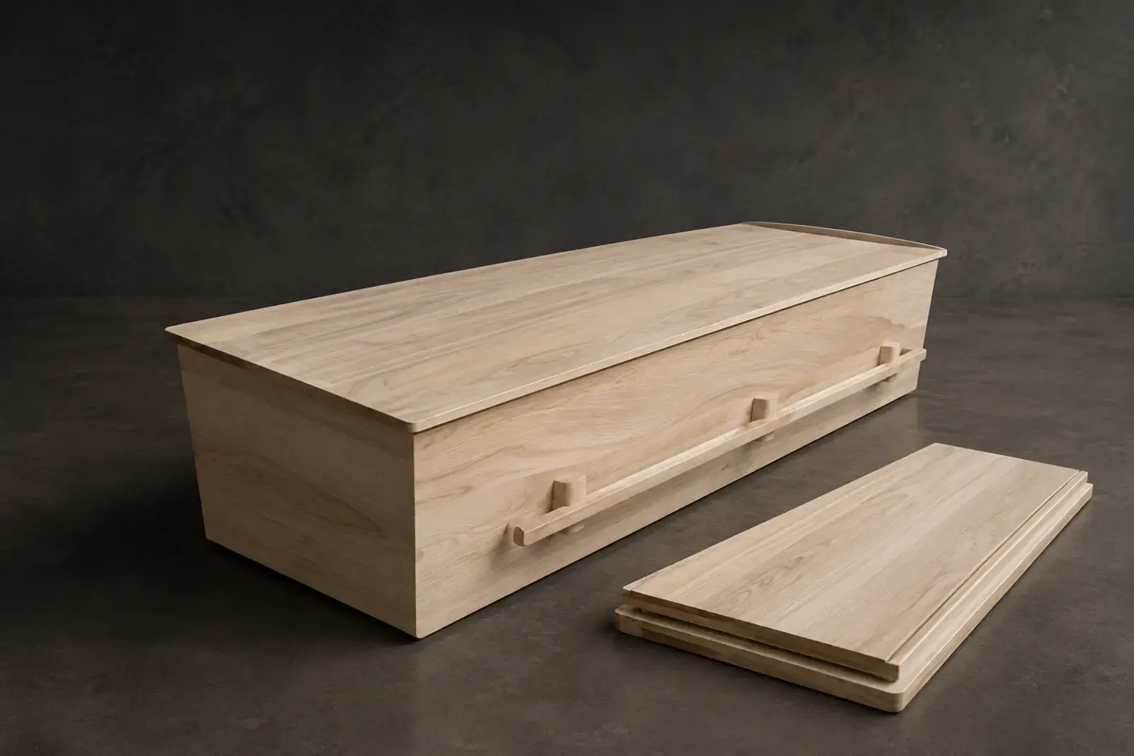 Light wooden folding coffin